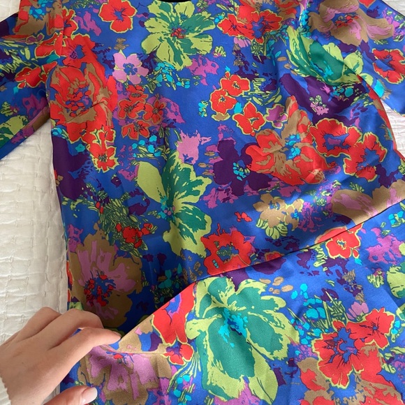 J Crew Floral Shift Dress with Pockets - Picture 2 of 5